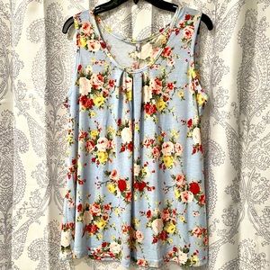 Zeagoo Floral Tunic Tank-top Size Large